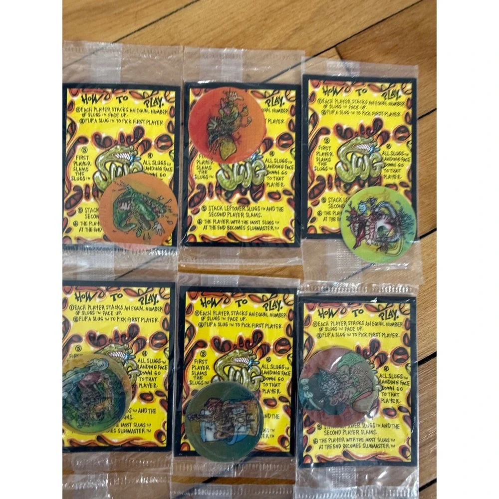 1995 bundle of sealed packs of Slug Pogs from‎ Pinnacle